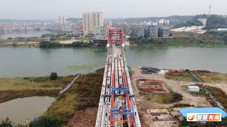 通车在即衡南县泉溪大桥顺利完成合拢