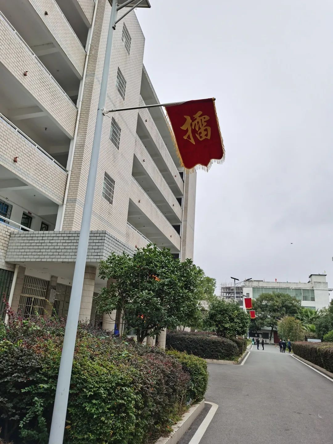 衡南三中校园"擂"旗飘飘.