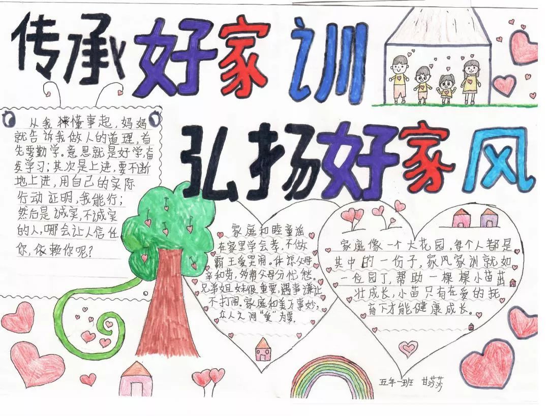 "传承好家训 弘扬好家风" ——星火中学松山校区手抄报评选活动